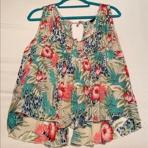 Ark & co floral tank top